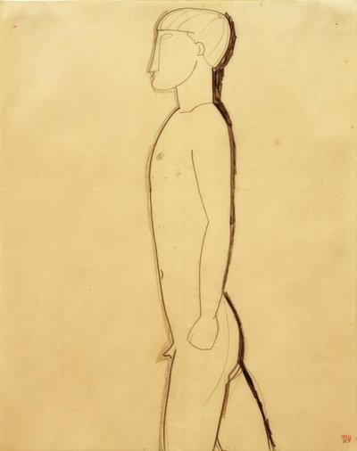 Mann im Profil von Amedeo Modigliani