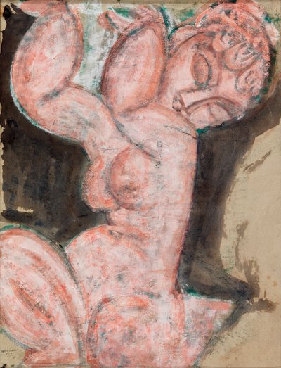 Rosa Akt - Karyatide von Amedeo Modigliani