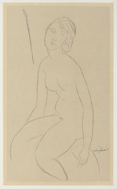Sitzender Akt von Amedeo Modigliani