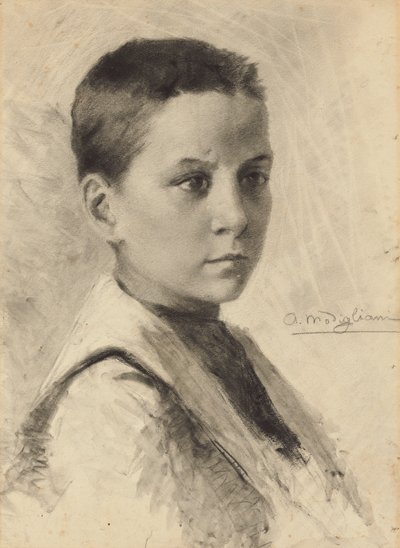 Selbstporträt, 1899 von Amedeo Modigliani