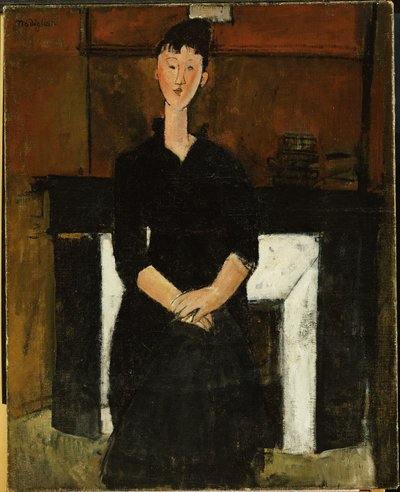 Frau am Kamin sitzend, 1915 von Amedeo Modigliani