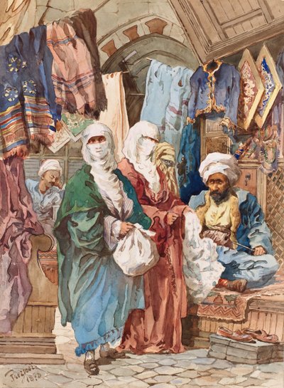 Der Seidenbasar von Amedeo Preziosi