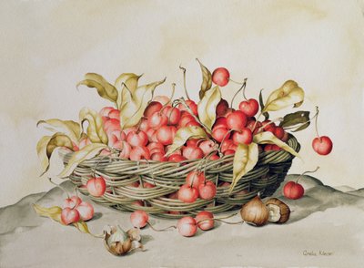 Korb mit Kirschen, 1998 von Amelia Kleiser