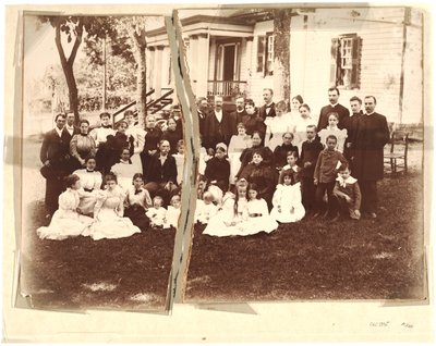 Albumin der Familie Archer (Sepia-Foto) von American School