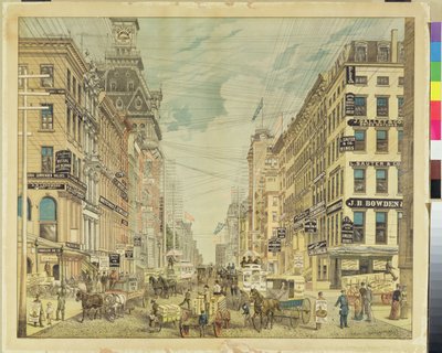 Broadway und Maiden Lane von American School