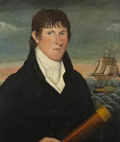Kapitän David Bush, 1812 von American School