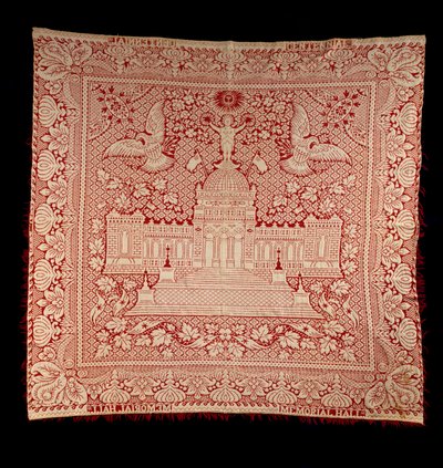 Doppelgewebte Decke, ca. 1876 von American School
