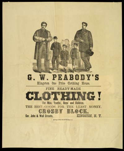 G.W. Peabodys Kingston Ein-Preis-Kleidungshaus von American School