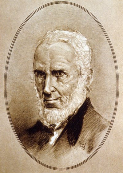 John Greenleaf Whittier (Lithografie) von American School