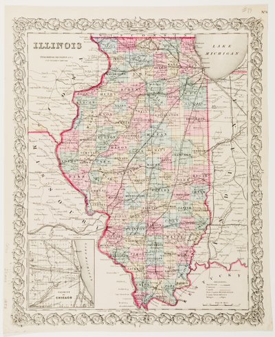 Karte von Illinois von American School