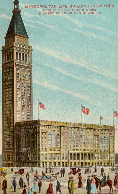 Metropolitan Life Building, New York, ca. 1909-13 von American School