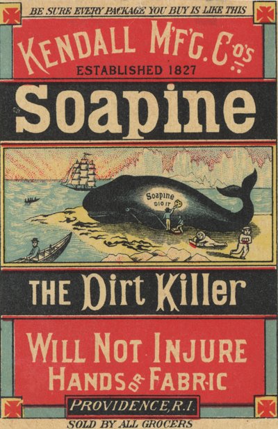 Plakatwerbung für Kendall Mfg. Cos Soapine, ca. 1890 von American School