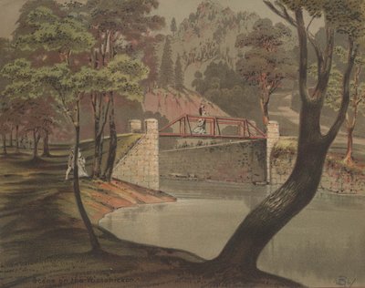 Szene am Wissahickon, ca. 1880 von American School
