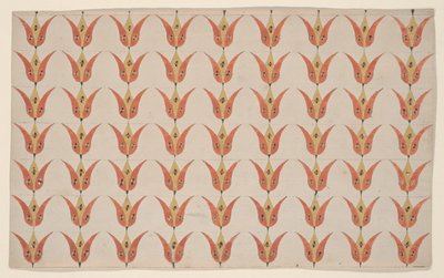 Sieben Reihen von Tulpen, Frakturmalerei, ca. 1800-20 von American School