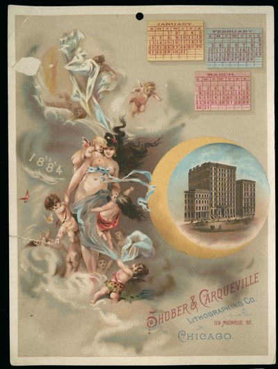 Shober & Carqueville Handelskarte von American School