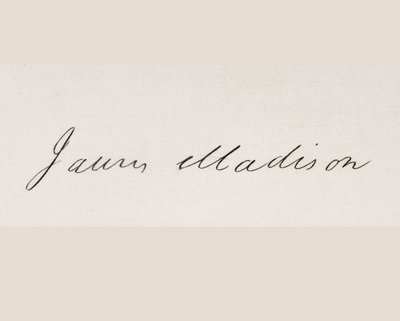 Unterschrift von James Madison von American School