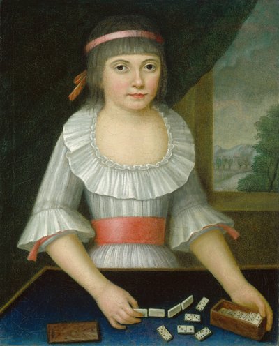 Das Domino-Mädchen, ca. 1790 von American School