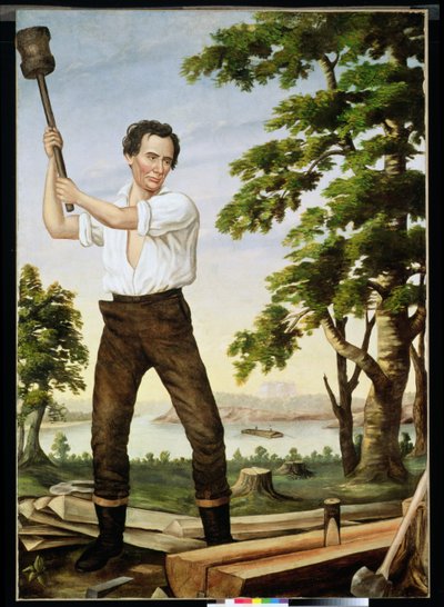 Der Holzspalter, ca. 1860 von American School