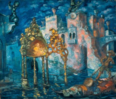 Bühnenbildentwurf: Kanal in Venedig von Anatoli Arapow