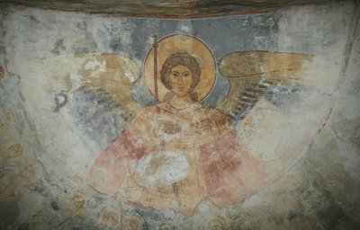 Erzengel Michael, 12. Jahrhundert von Ancient Russian frescos