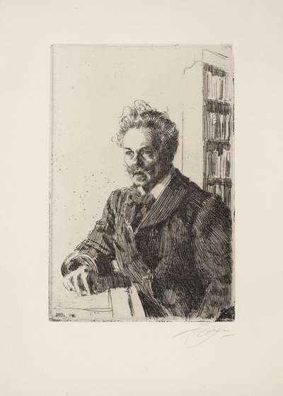 August Strindberg, 1910 von Anders Leonard Zorn