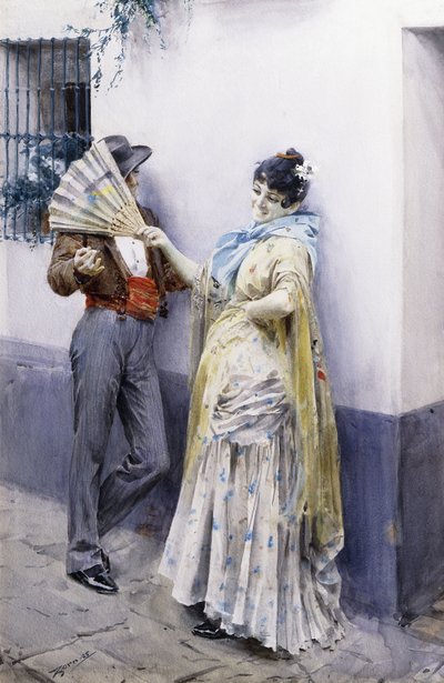 Flirtation, 1885 von Anders Leonard Zorn