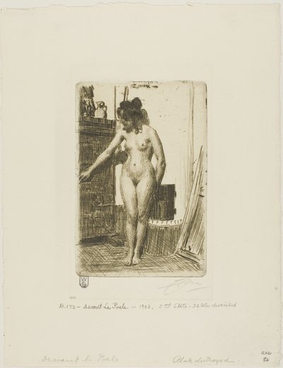 Vor dem Ofen von Anders Leonard Zorn