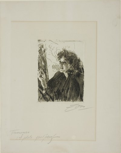 Mädchen mit Zigarette II von Anders Leonard Zorn