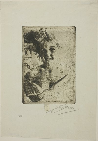 Lachendes Modell I von Anders Leonard Zorn