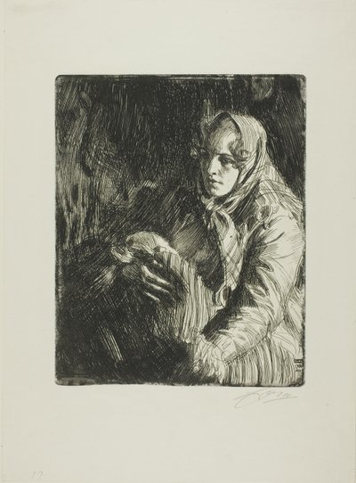 Madonna (Eine Mutter) von Anders Leonard Zorn