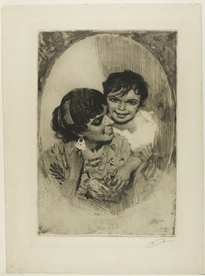 Mütterliche Freude III von Anders Leonard Zorn