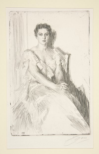 Mrs. Cleveland von Anders Leonard Zorn