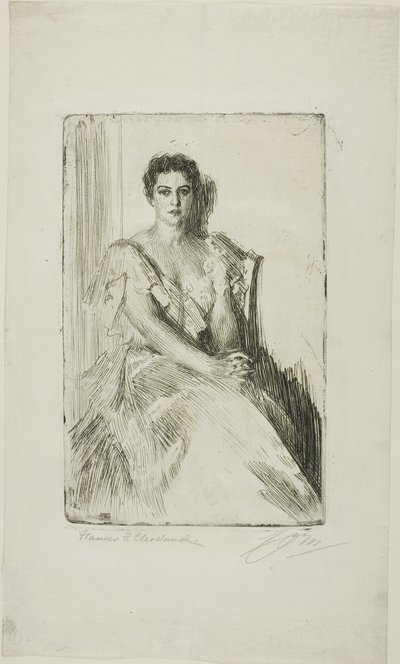 Mrs. Cleveland II von Anders Leonard Zorn