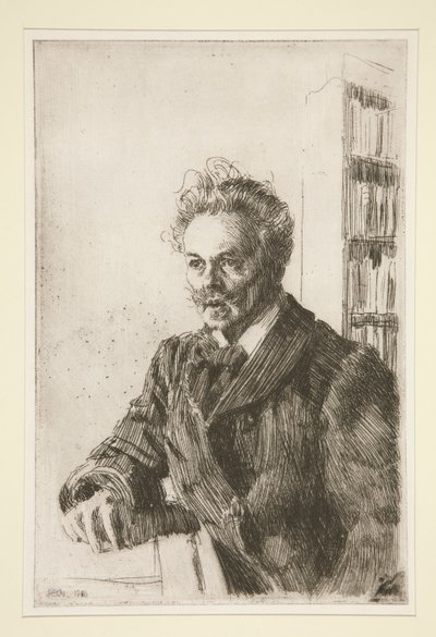 Porträt von August Strindberg von Anders Leonard Zorn