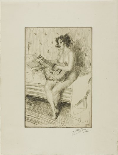 Der Gitarrenspieler von Anders Leonard Zorn