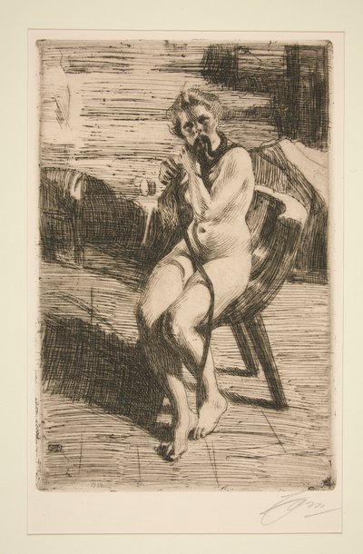 Das Haarband, 1912 von Anders Leonard Zorn