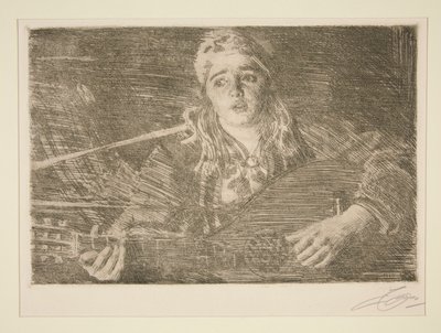 Frau mit schwedischer Laute von Anders Leonard Zorn