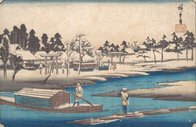 Klärendes Wetter nach Schnee in Massaki von Ando Hiroshige
