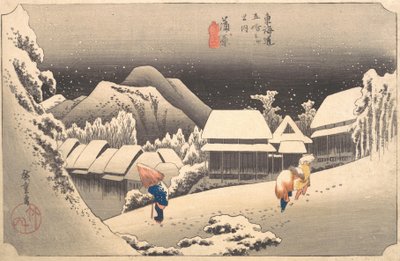 Abendschnee, 1797-1861 von Ando Hiroshige