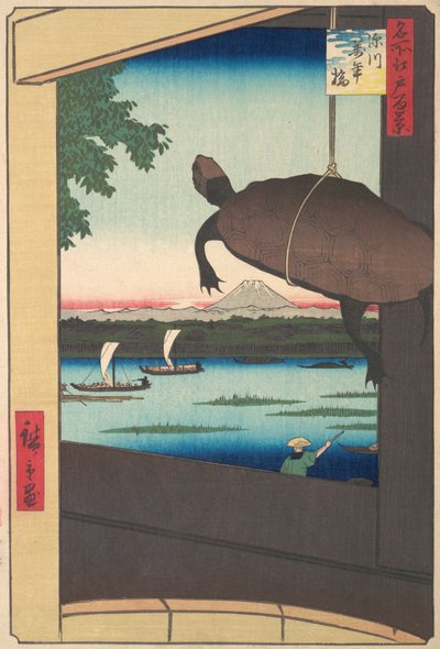 Mannen-Brücke, Fukagawa, 1858 von Ando Hiroshige