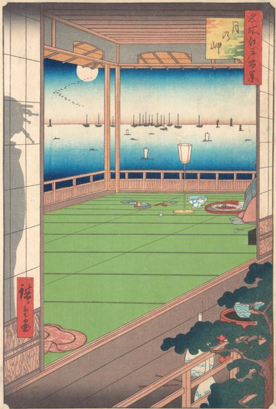 Mondbeobachtungspunkt, 1857 von Ando Hiroshige