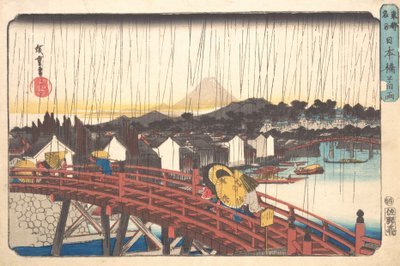 Sonnenschauer in Nihonbashi, 1833-34 von Ando Hiroshige