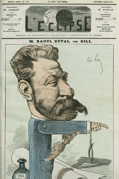 Karikatur von Fernand Raoul-Duval von Andre Gill