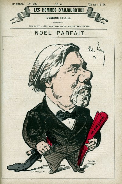 Porträt von Noel Parfait von Andre Gill