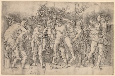 Bacchanal mit Silenus von Andrea Mantegna