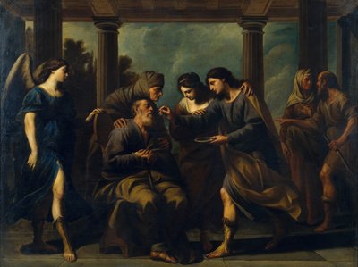 Tobias heilt die Blindheit seines Vaters, ca. 1640 von Andrea Vaccaro