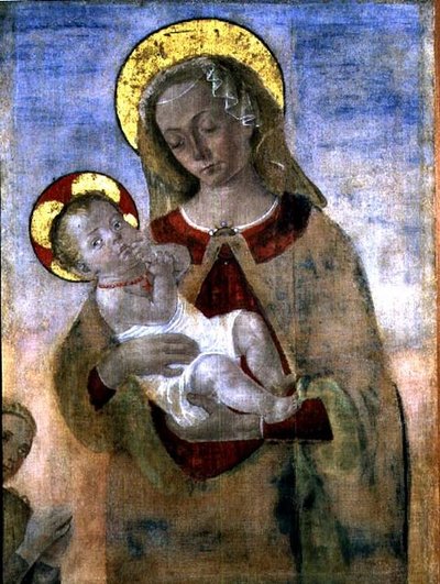 Madonna und Kind von Andrea del (school of) Verrocchio