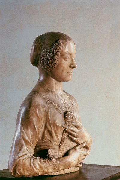 Frau mit einem Blumenstrauß, ca. 1475-80 von Andrea del Verrocchio