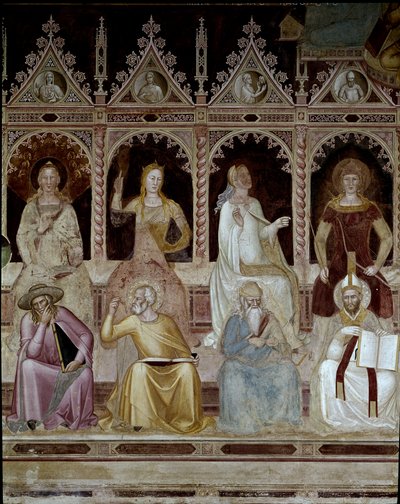 Triumph des Heiligen Thomas von Aquin von Andrea di Bonaiuto (fl.1343 77)