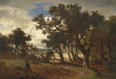 Jäger in Landschaft von Andreas Achenbach